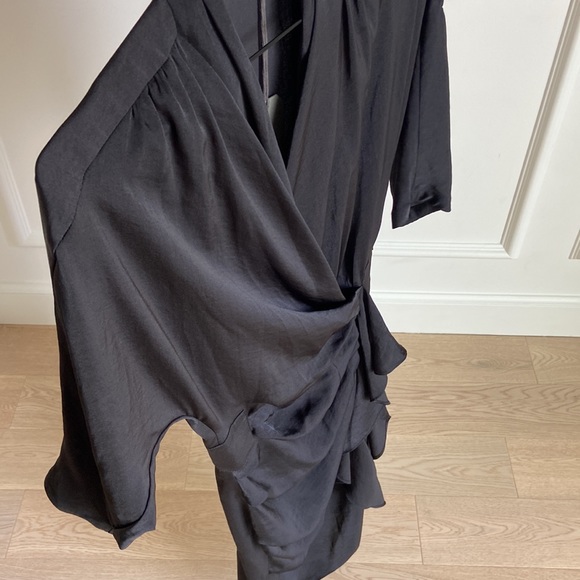 Allsaints brand new with tags on it black wrap dress with side zipper - Picture 14 of 14
